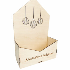 Wood envelope for flower ,,Nuosirdziausi linkejimai,,