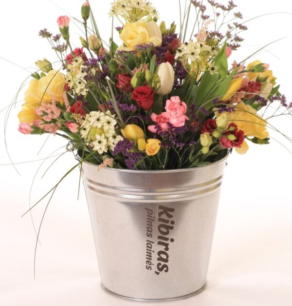 Metal Bucket ,,Kibiras pilnas laimes,,