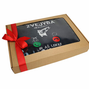 Towel with cardboard box ,,Zvejyba skambina,,