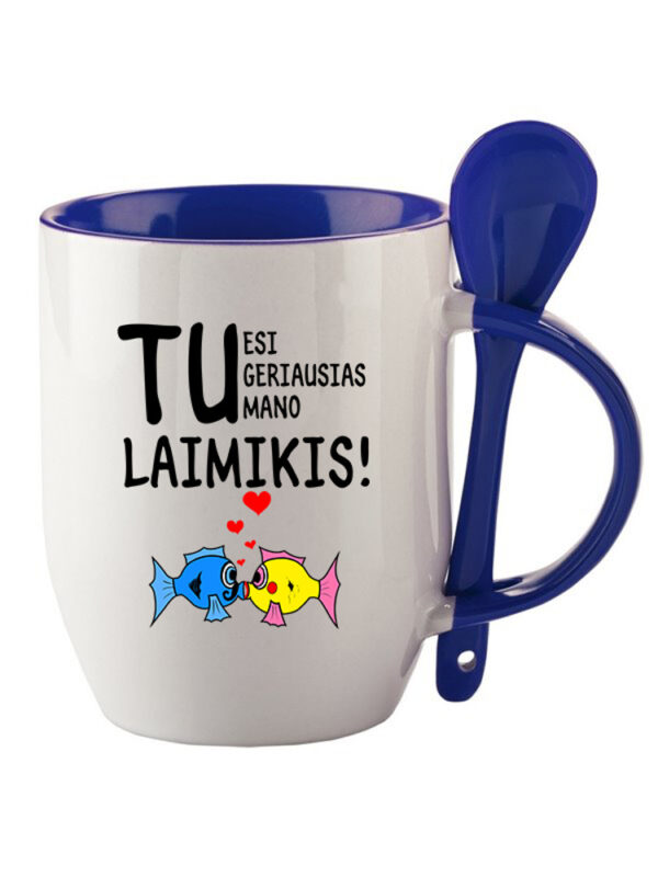 Cup with Spoon ,,Tu esi geriausias mano...,,