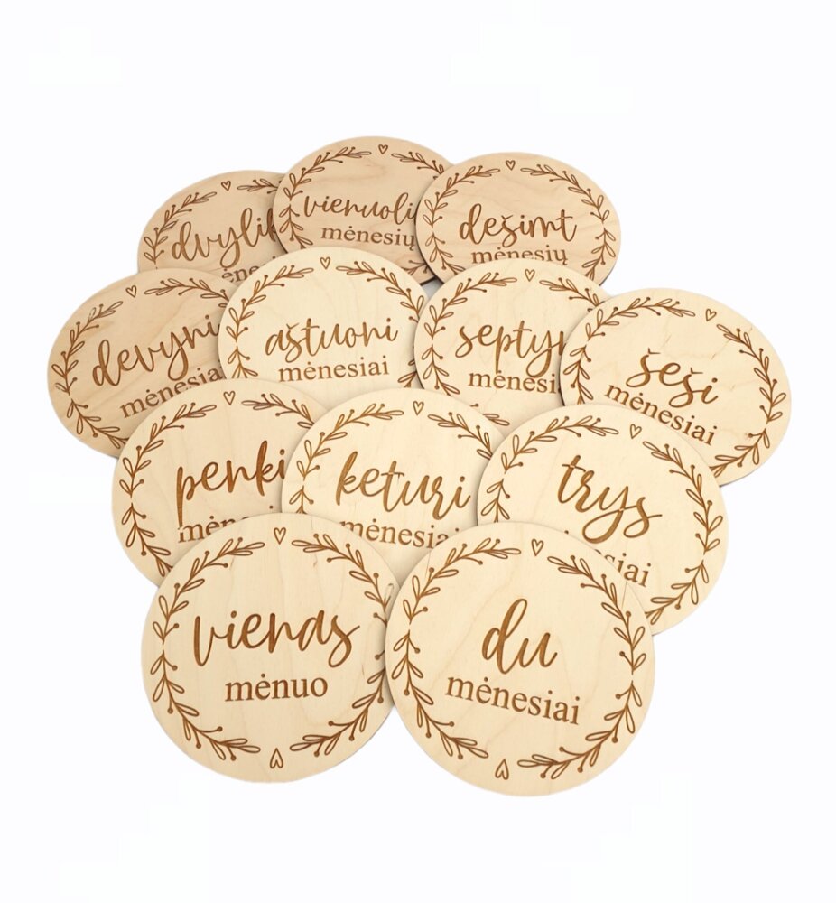 Baby Monthly Milestone Markers (One Month to One Year)