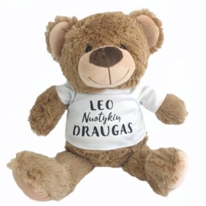 Personalised Soft Bear ,,Leo nuotykiu draugas,,