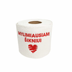 Embroidered toilet paper ,,Mylimiausiam sikniui,,