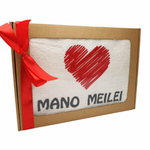 Towel with cardboard box ,,Mano meilei,,