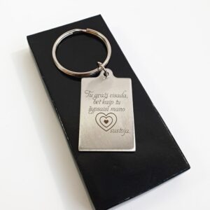 Metal keychain  ,,Tu grazi visada...,,