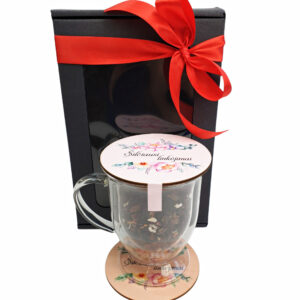 Double Walled Glass Mug  set ,,Silciausi linkejimai,,