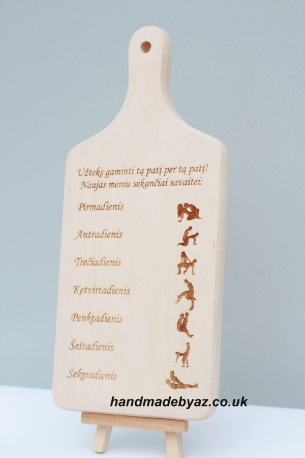 Cutting board ,,Uzteks gaminti ta pati,,