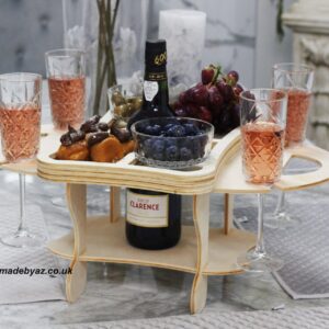 Wine table with snack plate