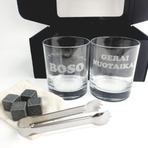 Drinking glasses set ,,Boso Gerai nuotaikai,,