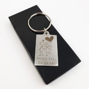 Metal keychain  ,,Meile tai tu ir as,,