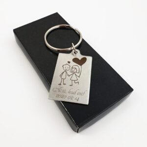 Personalised Metal keychain  ,,Aciu,kad esi,,