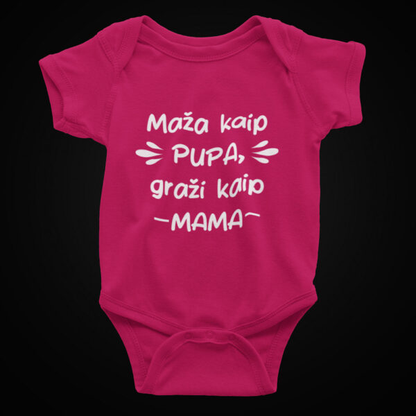 Baby vest ,,Maza kaip pupa,grazi kaip mama,,