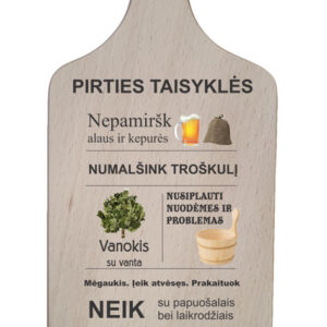 Cutting board ,,Pirties taisykles,,