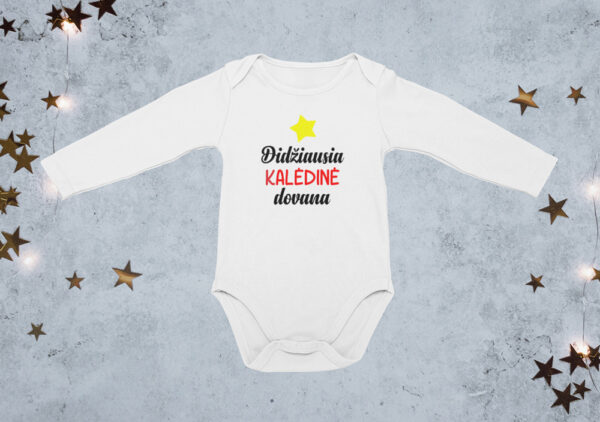 Baby vest Long sleeve ,,Didziausia Kaledine dovana,,