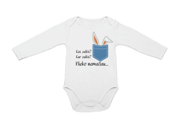 Baby vest Long sleeve ,,Kas zuikis?,,