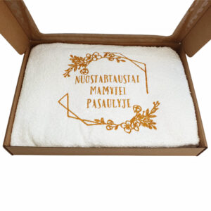 Towel with cardboard box ,,Nuostabiausiai mamytei pasaulyje,,
