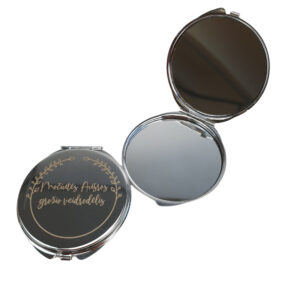 Personalised Engraved Compact Mirror ,,Mociutes Ausros grozio..,,