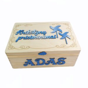 Personalised Memory box ,,Krikstynu prisiminimai ADAS,,