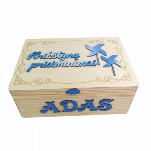 Personalised Memory box ,,Krikstynu prisiminimai ADAS,,