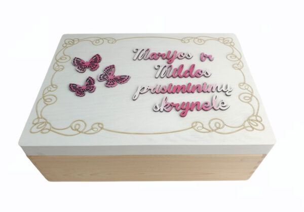 Personalised Memory box 30X40cm,,Marijos ir Mildos..,,