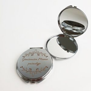 Engraved Compact Mirror ,,Graziausia mama pasaulyje,,