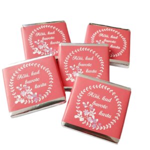 Mini chocolate set ,,Aciu,kad buvote kartu,,