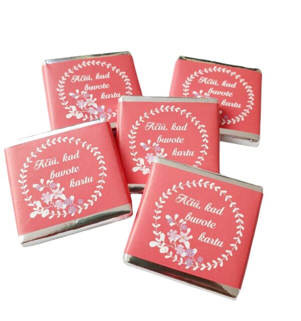 Mini chocolate set ,,Aciu,kad buvote kartu,,