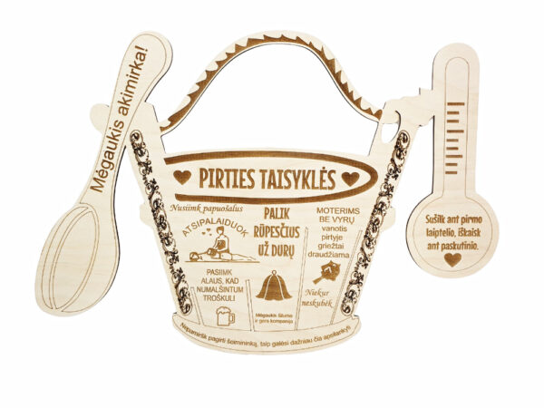 Hanging sign ,, Pirties taisykles,,