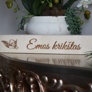 Personalised Candle box with candle  ,,Emos Krikstas,,