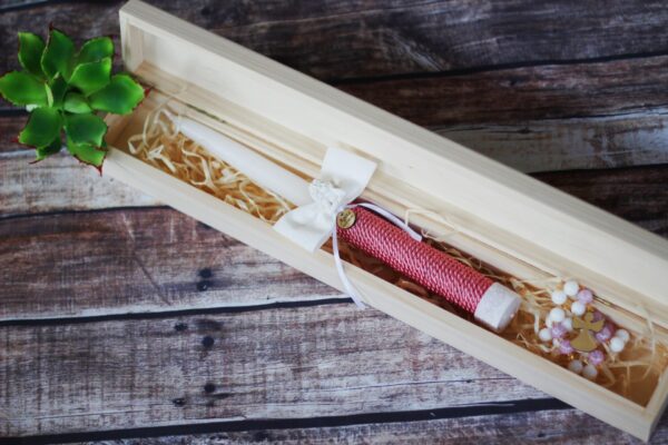 Candle box with candle and rosary  ,,Mano Krikstynos,, - Image 4