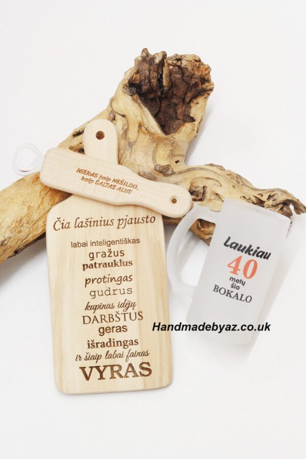 Gift set for him ,,Laukiau 40 metu...,,