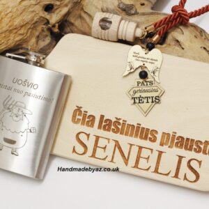 Gift set for him ,,Cia lasinius pjausto...,,