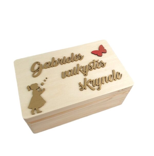 Personalised Memory box ,,Gabrielos vaikystes skrynele,,