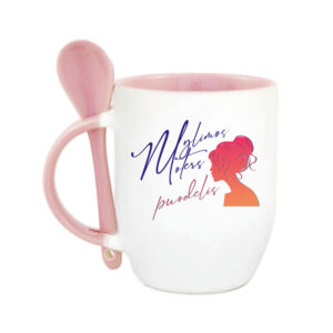 Cup with Spoon ,,Mylimos moters puodelis,,
