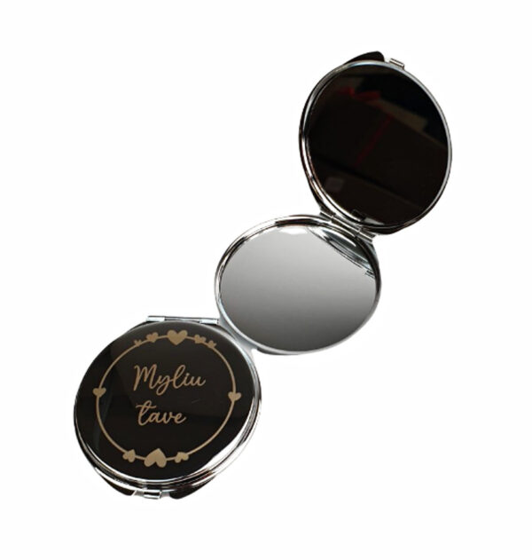 Engraved Compact Mirror ,,Myliu Tave,,