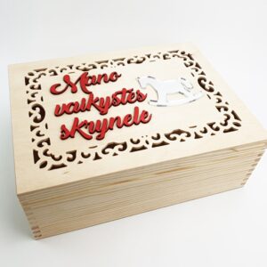 Memory box 31,5x12x24cm. ,,Mano vaikystes skrynele,,