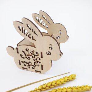 Easter candy wood box ,,Rabbit,,