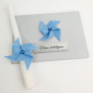 Wish book with candle ,,Mano Krikstynos,,