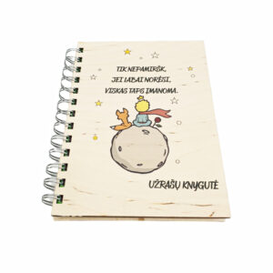 Wooden Notebook ,,Tik nepamirsk,jei labai noresi..,,