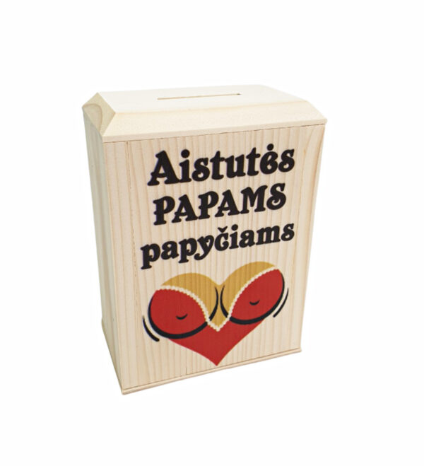 Personalised Piggy bank ,,Aistutes papams papyciams,,