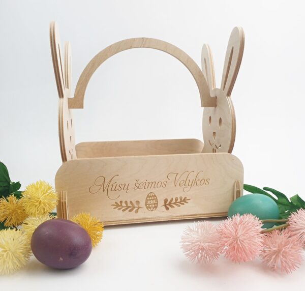 Easter egg basket ,,Musu seimos Velykos,,