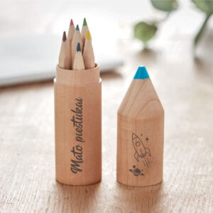 Pencil Box with Pencils ,,Mato piestukai,, (ANY NAME)
