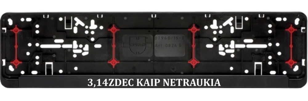 Car registration number plate (2pcs) „3,14ZDEC KAIP NETRAUKIA“