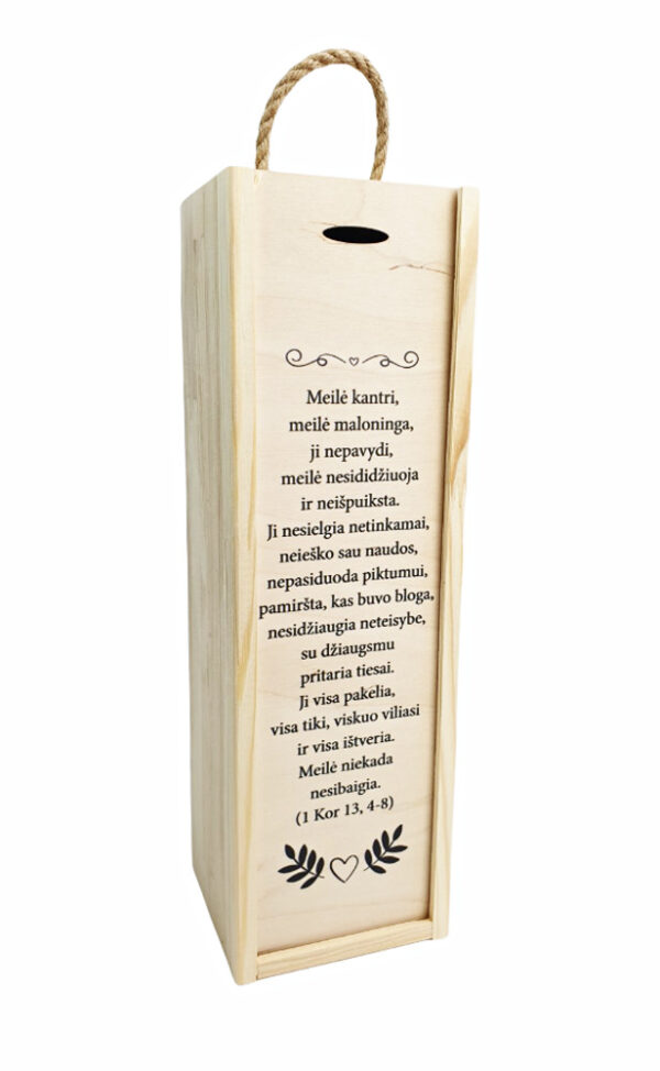 Wooden  Wine Box ,,Meile kantri,,