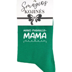 Printed Sock for Women ,,Mano pasaulis mama,,