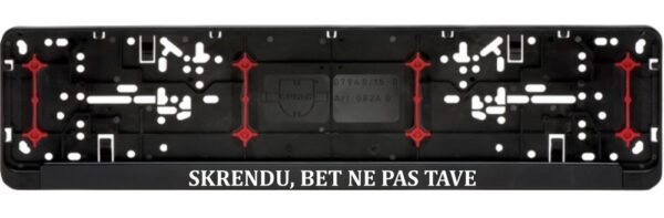 Car registration number plate (2pcs) „Skrendu,bet ne pas tave,,