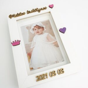 Personalised Photo frame  ,,Militos Krikstynos,,