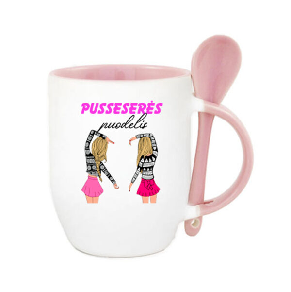 Cup with Spoon ,,Pusseseres puodelis,,