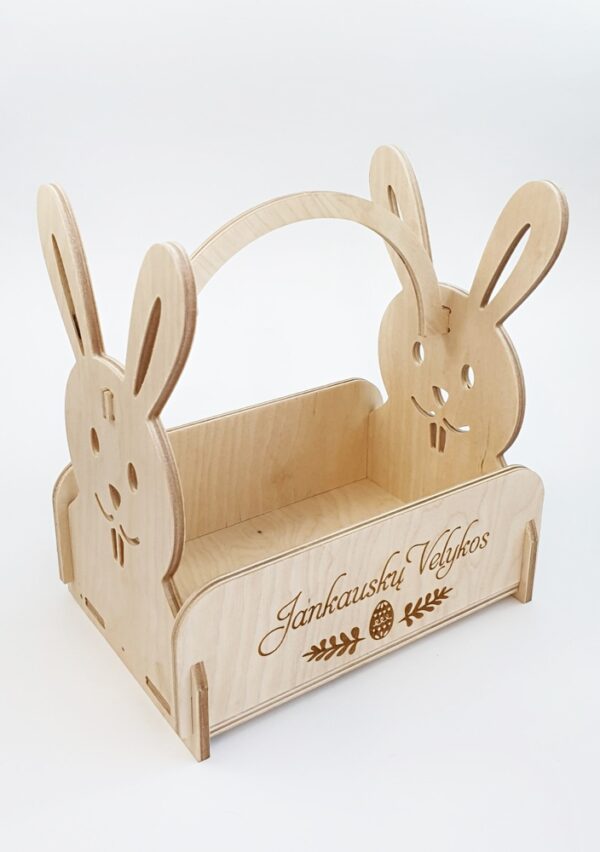 PERSONALISED Easter egg basket ,,Jankausku Velykos,, - Image 3