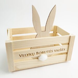 Easter candy wood box ,,Velyku bobutes vaises,,